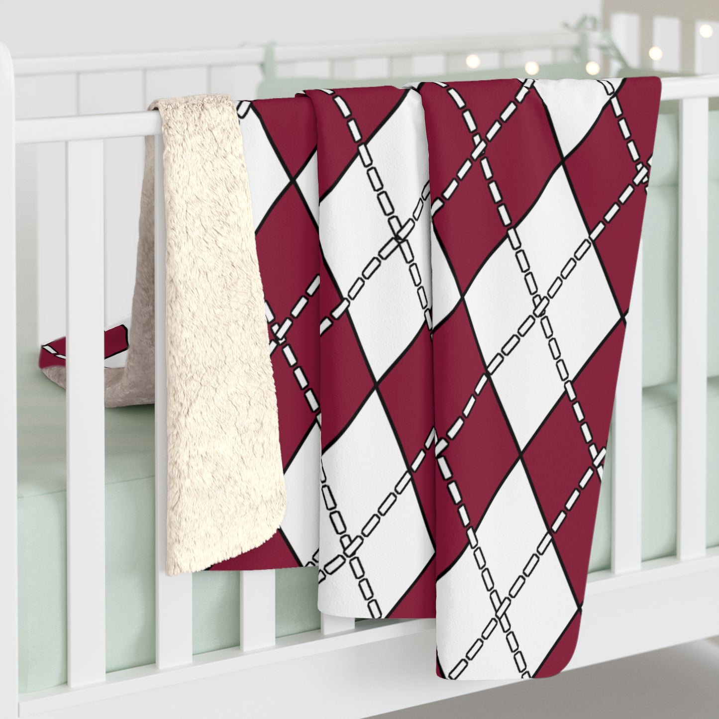 Qatar Retro Argyle Blanket Throw