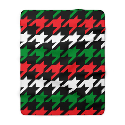 Palestine Retro Houndstooth Blanket Throw