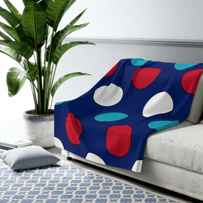 Montserrat Retro Polka Dots Blanket Throw