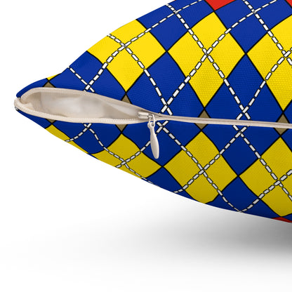 Moldova Retro Argyle Cushion Pillow