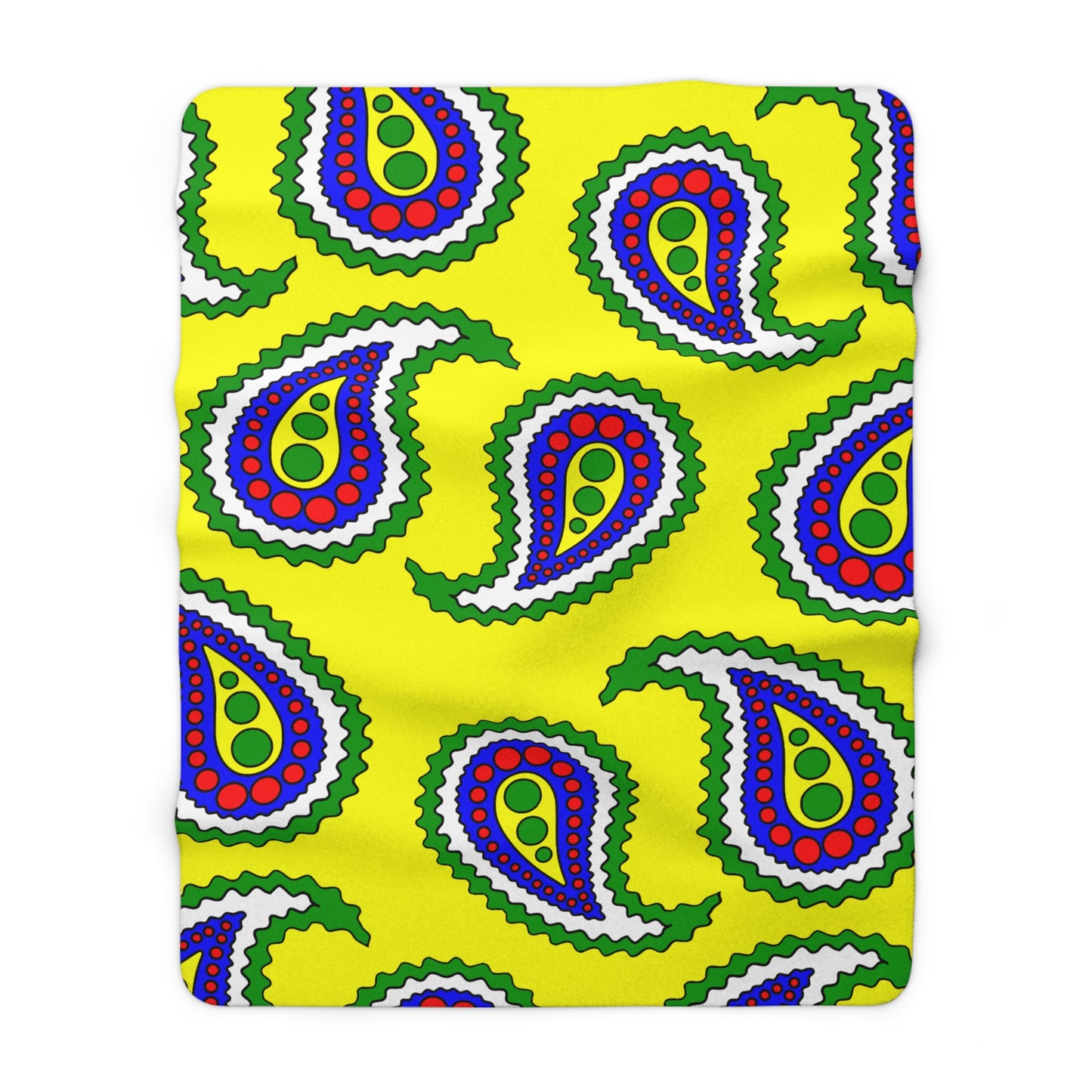 Central African Republic Retro Paisley Blanket Throw