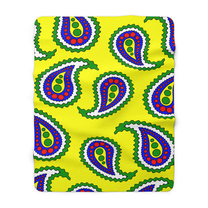 Central African Republic Retro Paisley Blanket Throw
