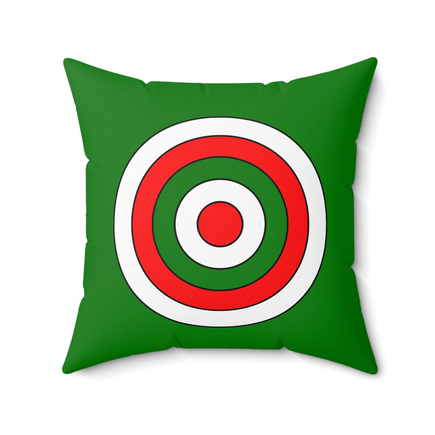 Green, White, Red Retro Target Cushion Pillow