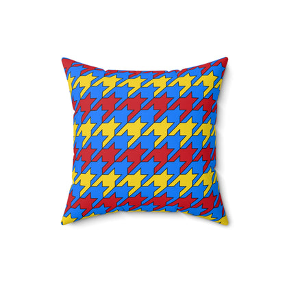 Democratic Republic of the Congo Retro Houndstooth Cushion Pillow