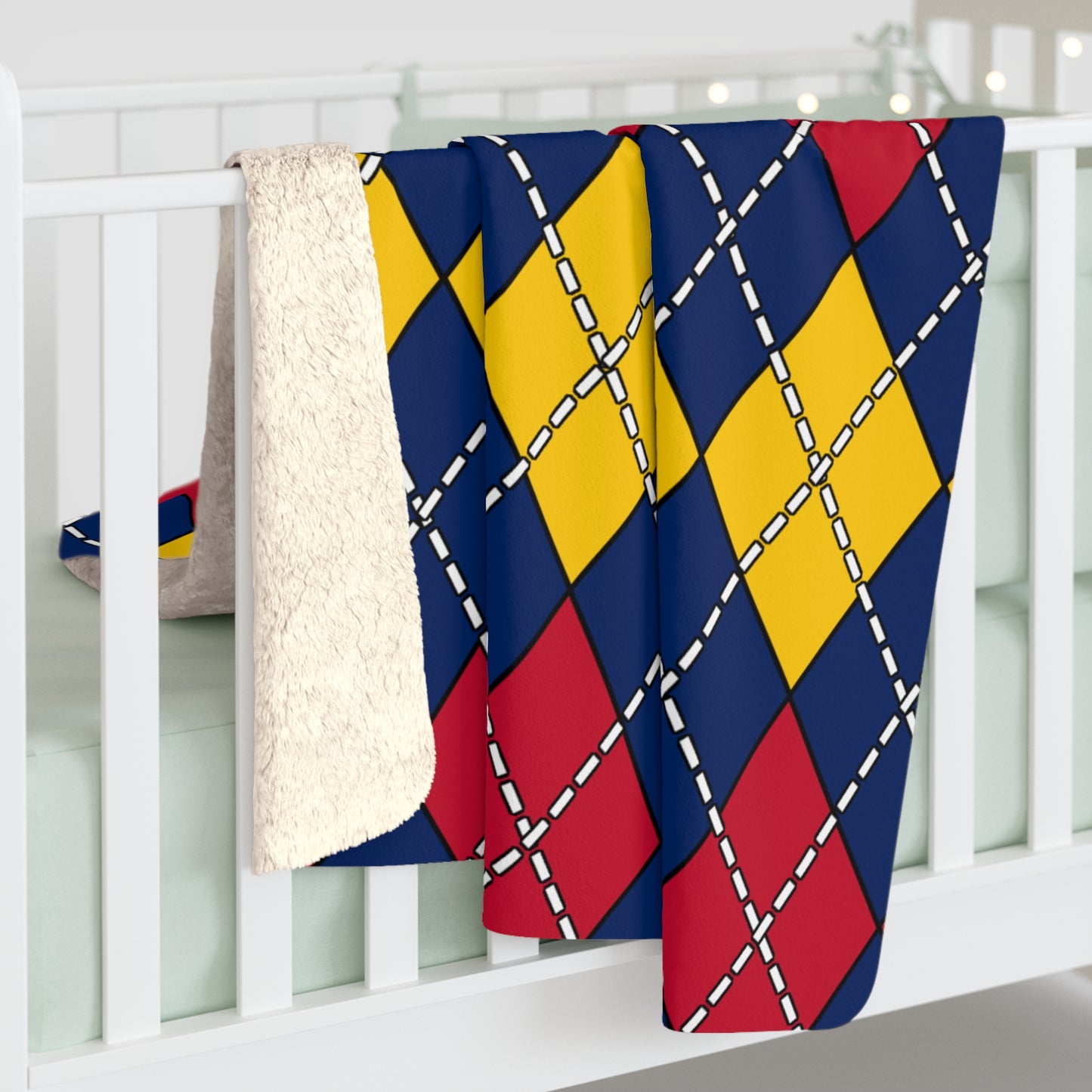 Chad Retro Argyle Blanket Throw