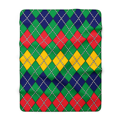 Mauritius Retro Argyle Blanket Throw