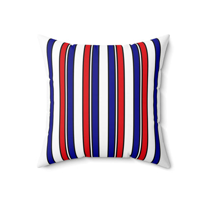 Saint Pierre And Miquelon Retro Stripes Cushion Pillow