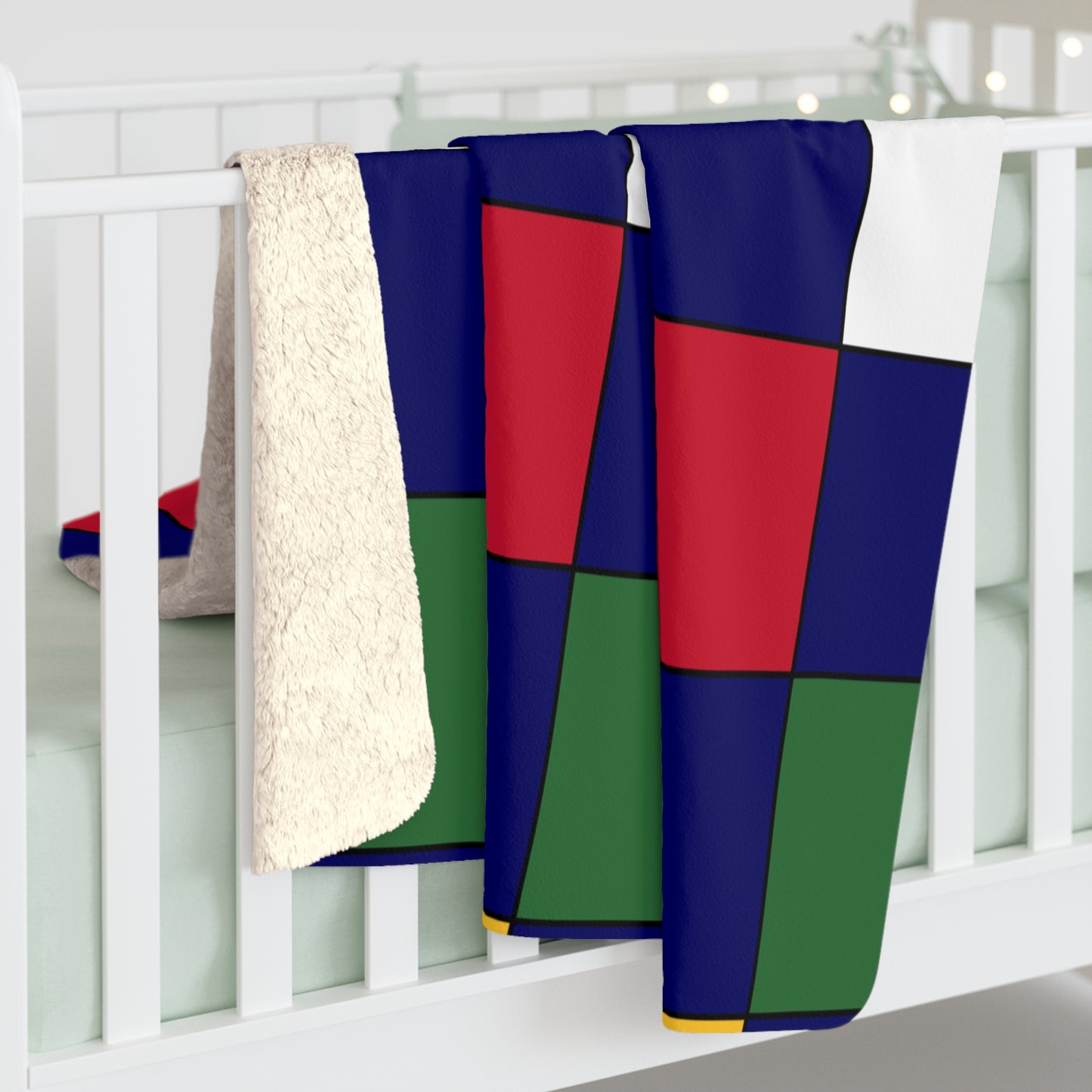 British Virgin Islands Retro Check Blanket Throw