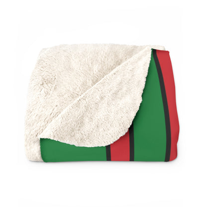 Turkmenistan Retro Stripes Blanket Throw
