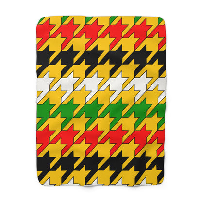 Mozambique Retro Houndstooth Blanket Throw