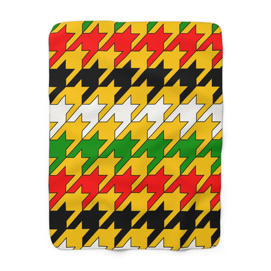 Mozambique Retro Houndstooth Blanket Throw