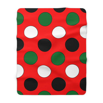 United Arab Emirates Retro Polka Dots Blanket Throw