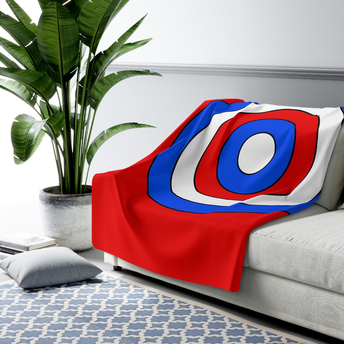 Puerto Rico Retro Target Blanket Throw