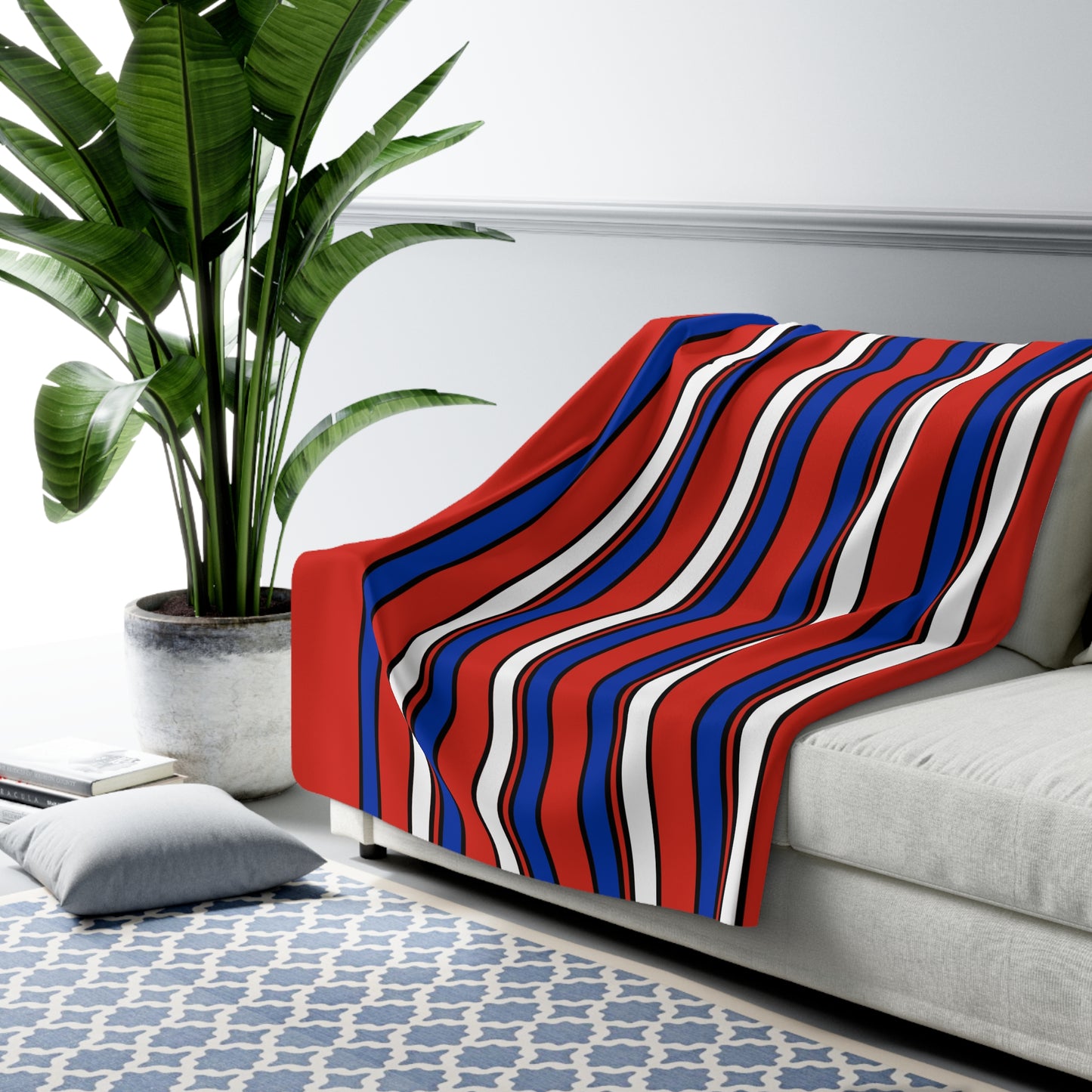 Paraguay Retro Stripes Blanket Throw