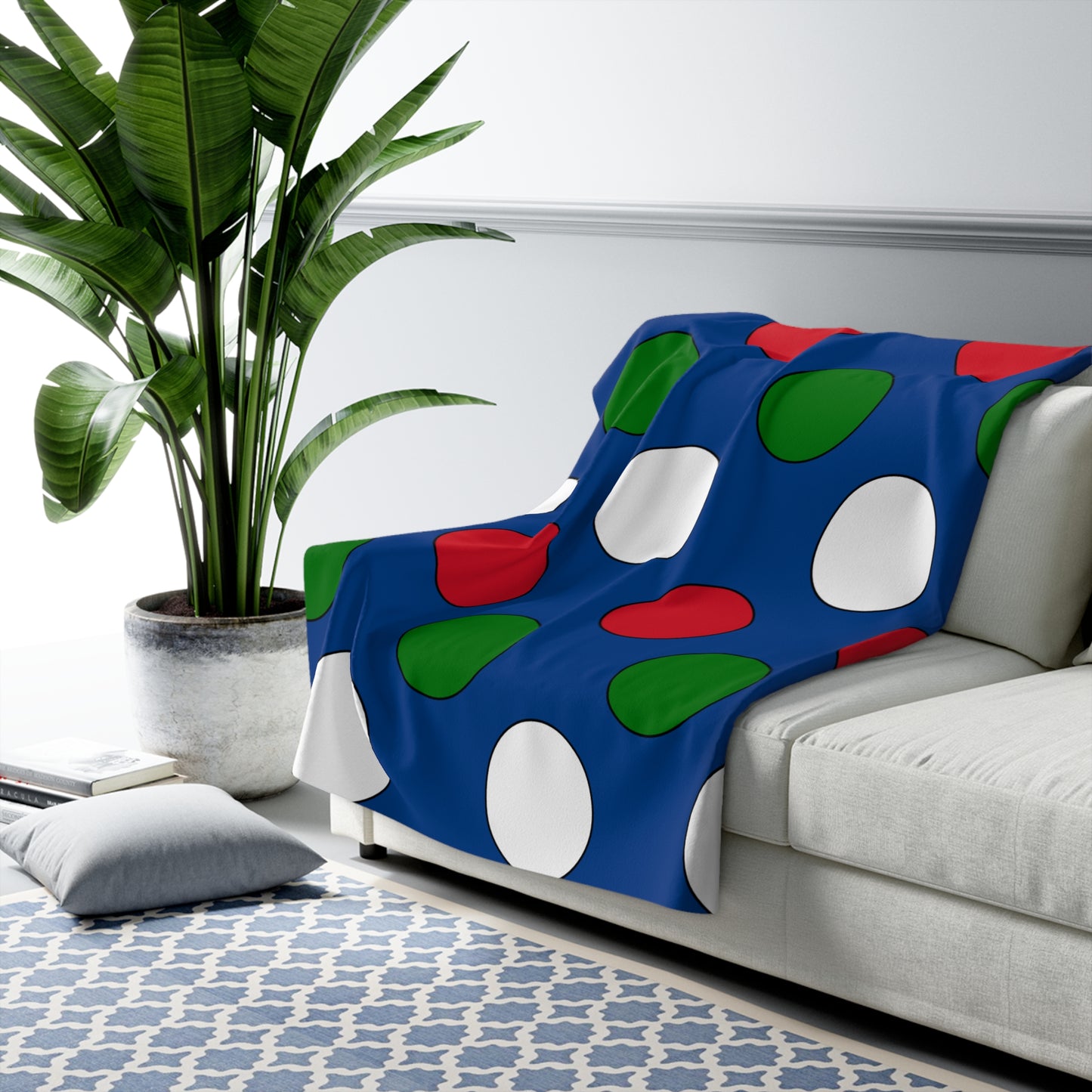Belize Retro Polka Dots Blanket Throw