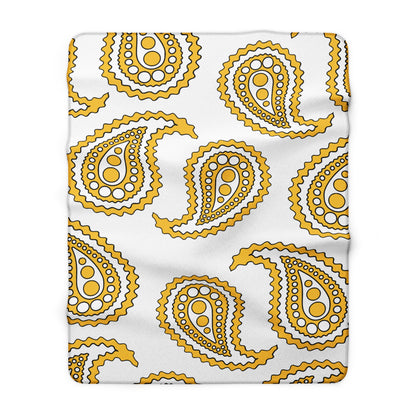 United States Virgin Islands Retro Paisley Blanket Throw