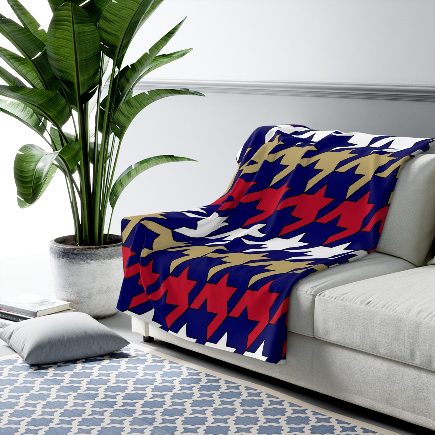 Saint Helena Retro Houndstooth Blanket Throw