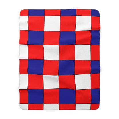 Croatia Retro Check Blanket Throw
