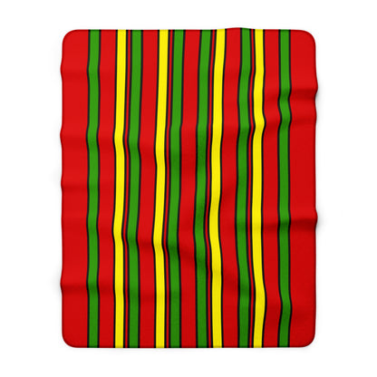 Burkina Faso Retro Stripes Blanket Throw