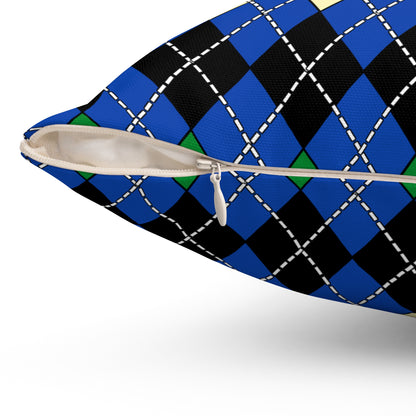 South Sudan Retro Argyle Cushion Pillow