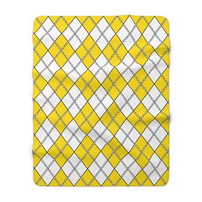 Vatican City Retro Argyle Blanket Throw