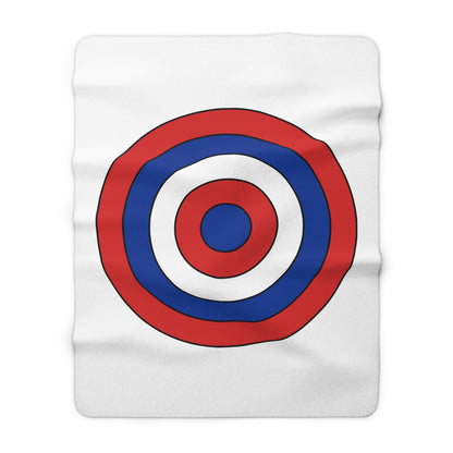 Faroe Islands Retro Target Blanket Throw