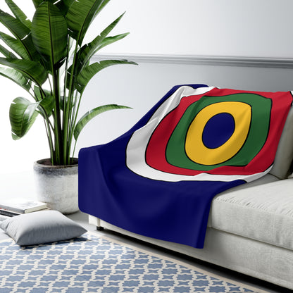 British Virgin Islands Retro Target Blanket Throw