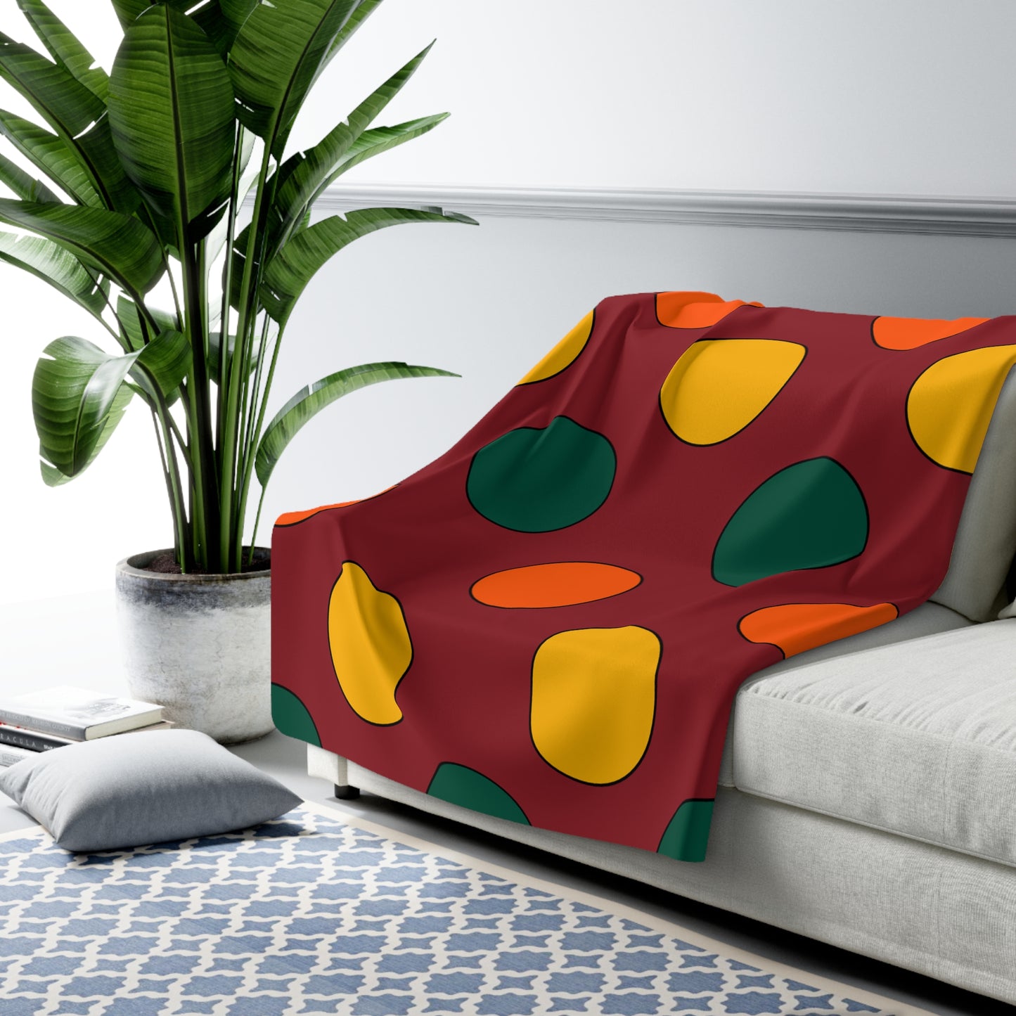 Sri Lanka Retro Polka Dots Blanket Throw