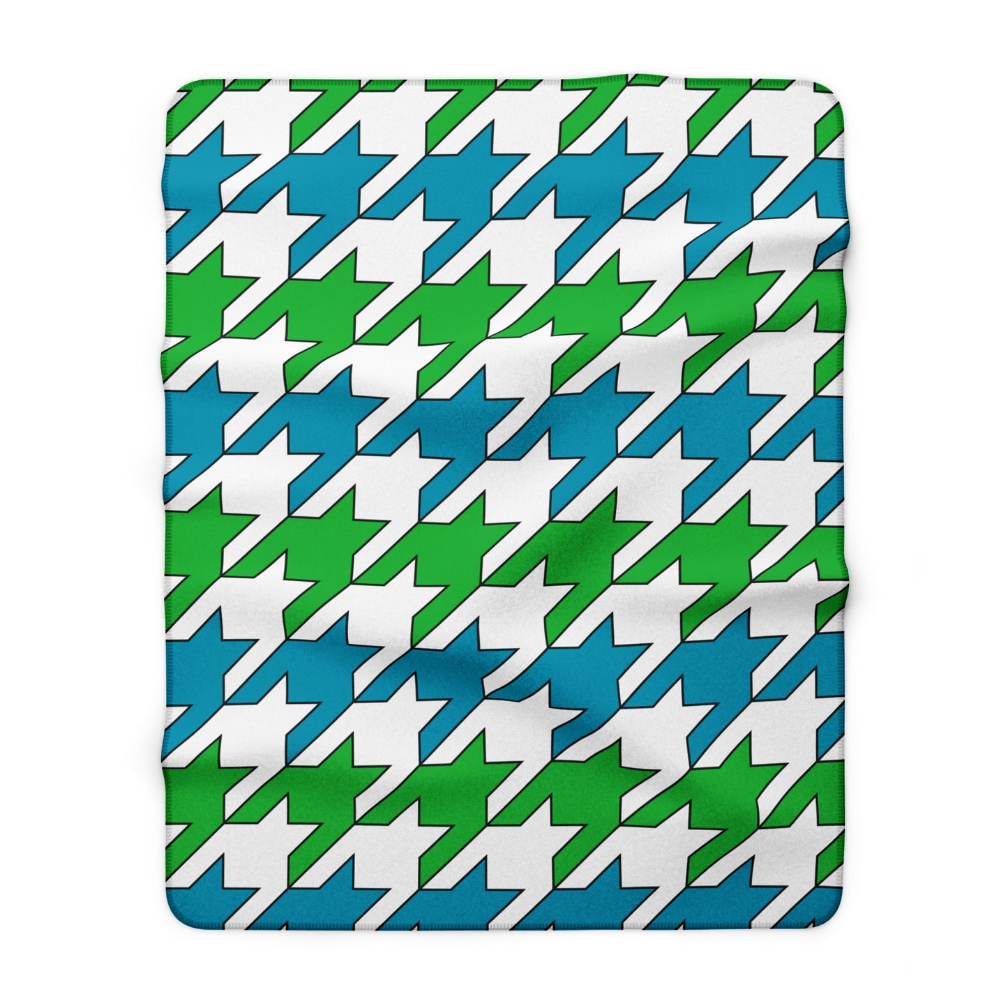 Uzbekistan Retro Houndstooth Blanket Throw