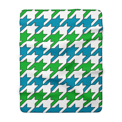 Uzbekistan Retro Houndstooth Blanket Throw