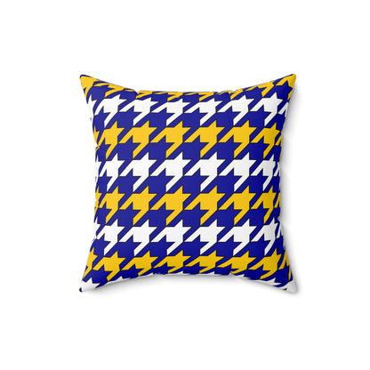 Bosnia And Herzegovina Retro Houndstooth Cushion Pillow