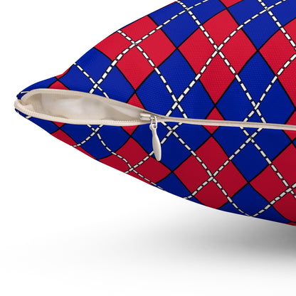 Haiti Retro Argyle Cushion Pillow
