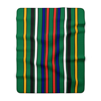 South Africa Retro Stripes Blanket Throw