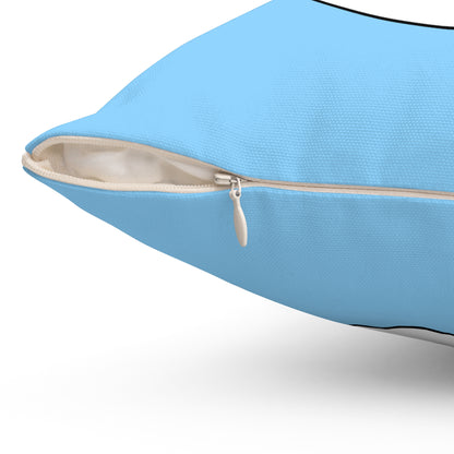 Light Blue, White Retro Target Cushion Pillow