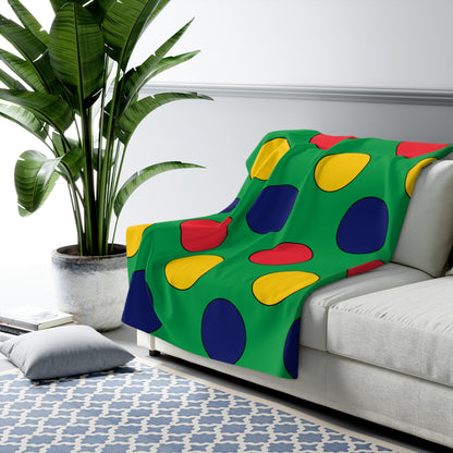 Mauritius Retro Polka Dots Blanket Throw
