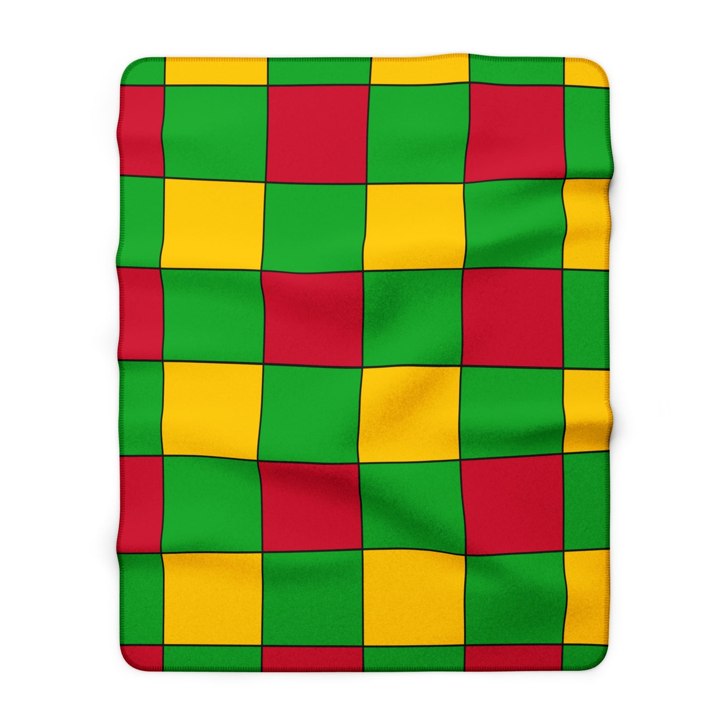 Sao Tome And Principe Retro Check Blanket Throw