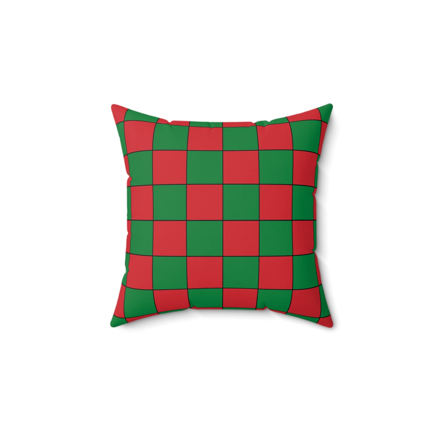 Turkmenistan Retro Check Cushion Pillow