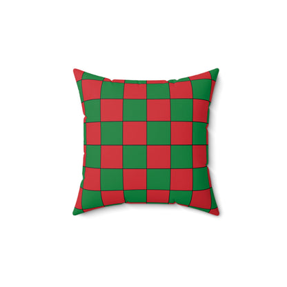 Turkmenistan Retro Check Cushion Pillow