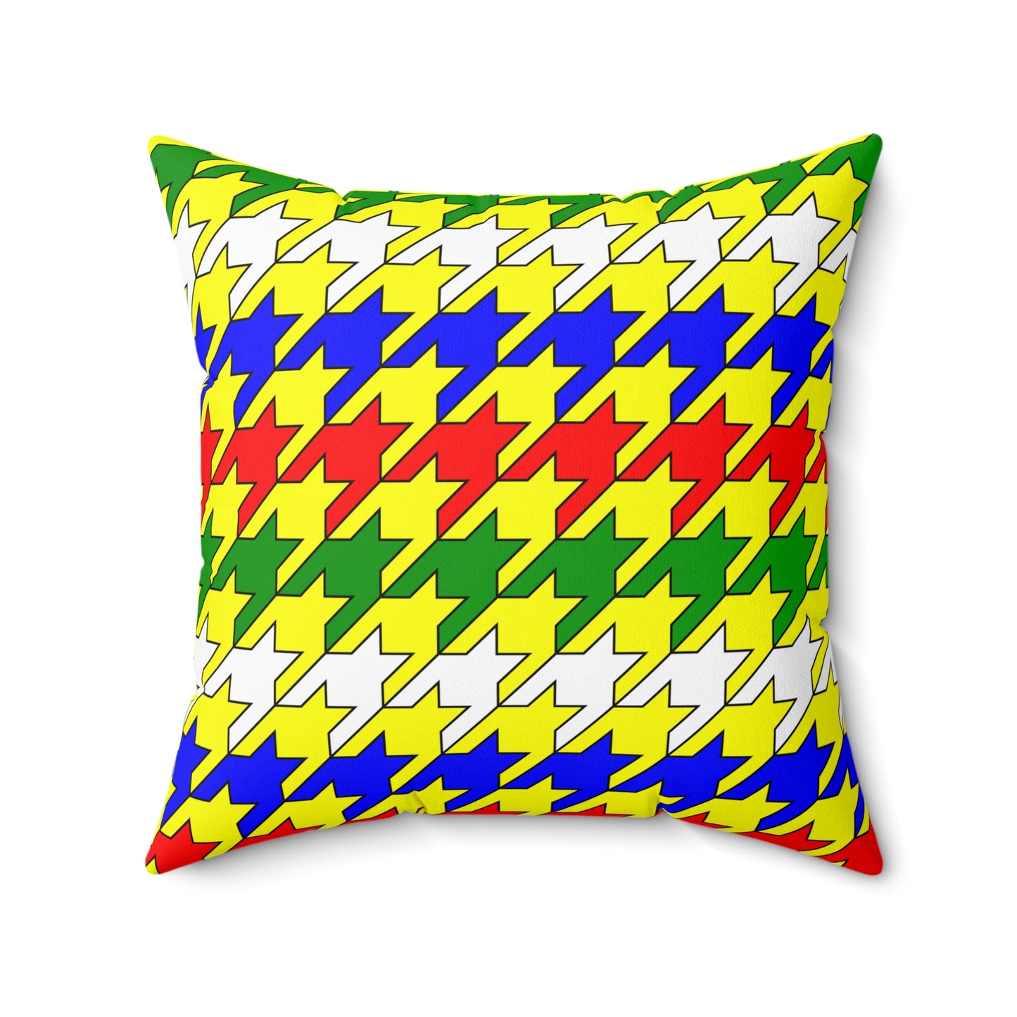 Central African Republic Retro Houndstooth Cushion Pillow