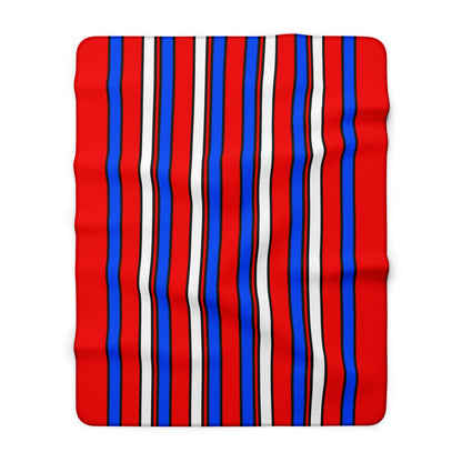 Puerto Rico Retro Stripes Blanket Throw