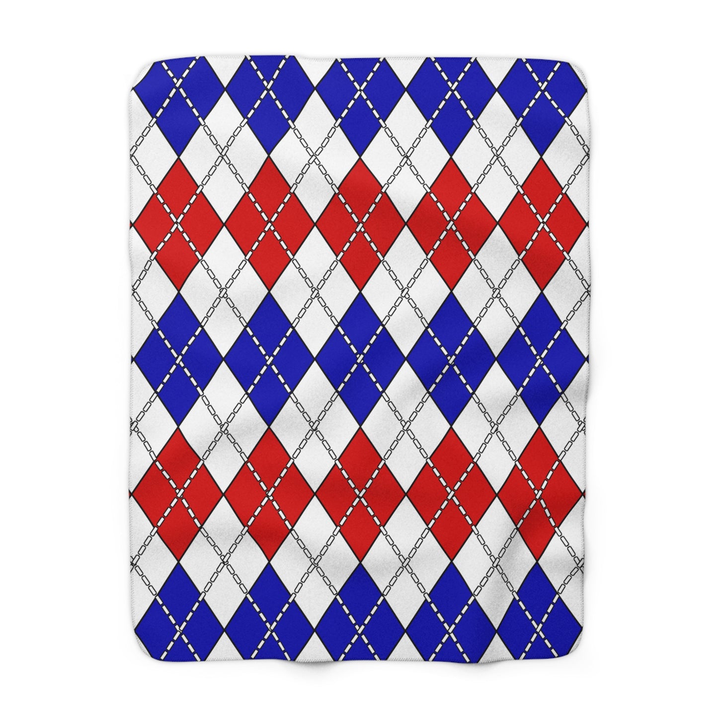Costa Rica Retro Argyle Blanket Throw