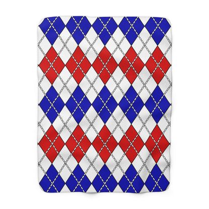 Costa Rica Retro Argyle Blanket Throw