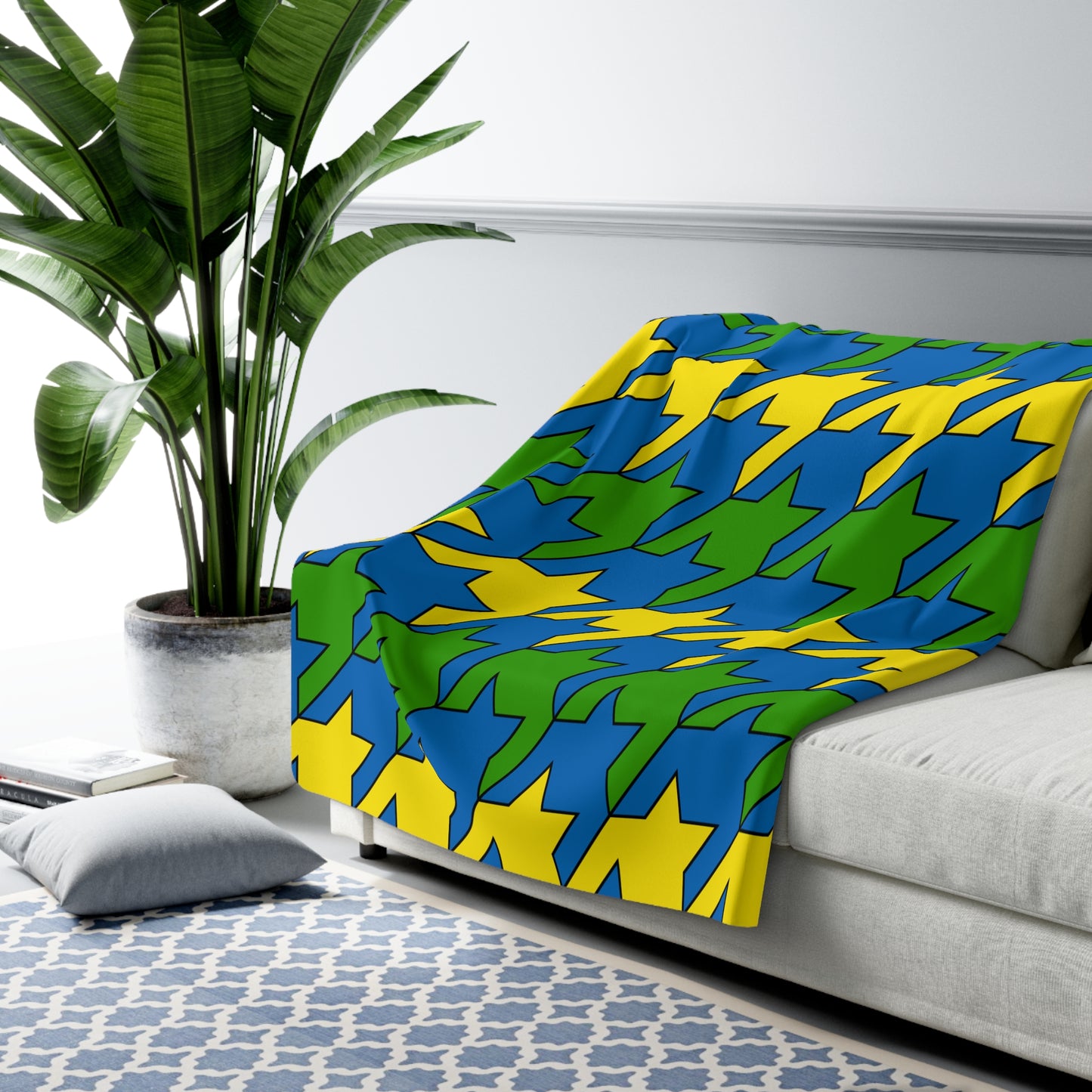 Gabon Retro Houndstooth Blanket Throw