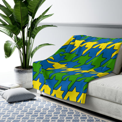Gabon Retro Houndstooth Blanket Throw