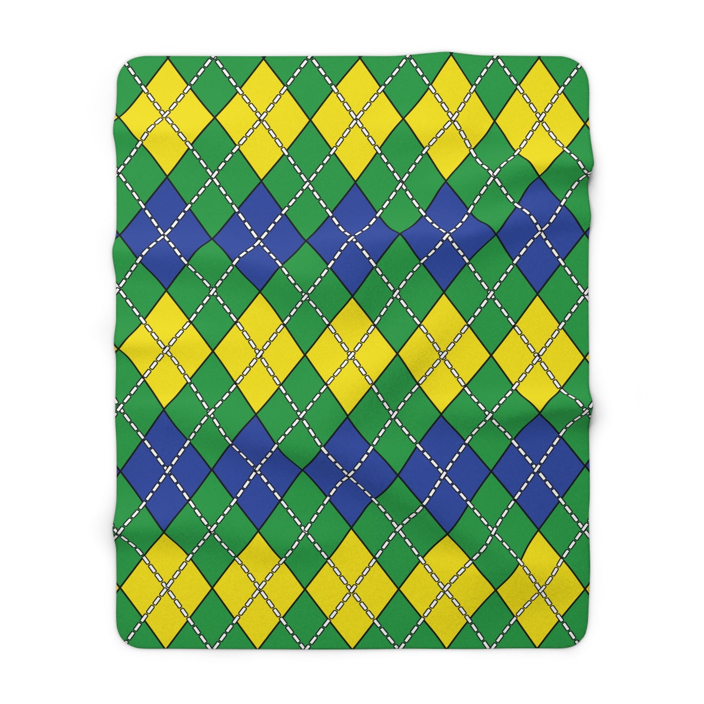 Brazil Retro Argyle Blanket Throw