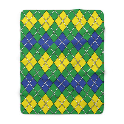 Brazil Retro Argyle Blanket Throw
