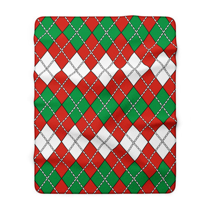 Pais Vasco Retro Argyle Blanket Throw