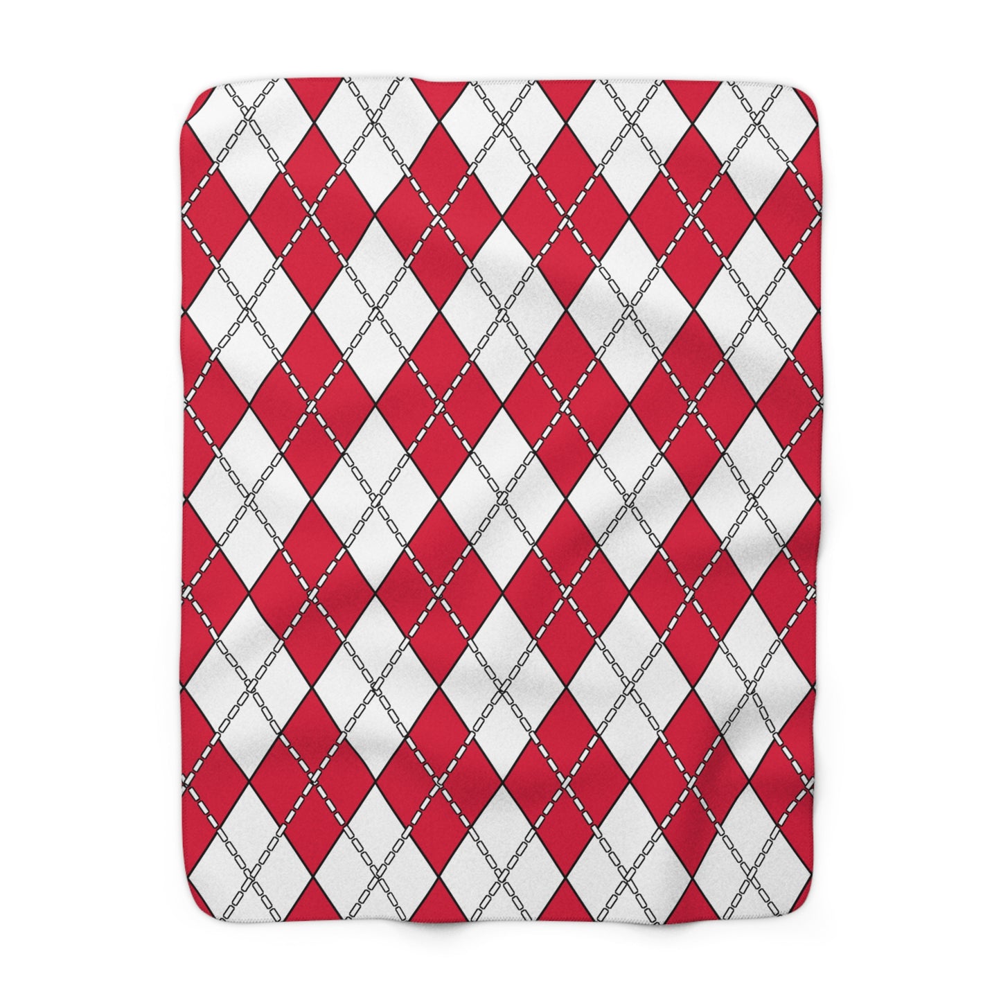 Poland Retro Argyle Blanket Throw