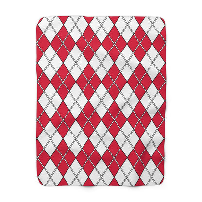 Poland Retro Argyle Blanket Throw