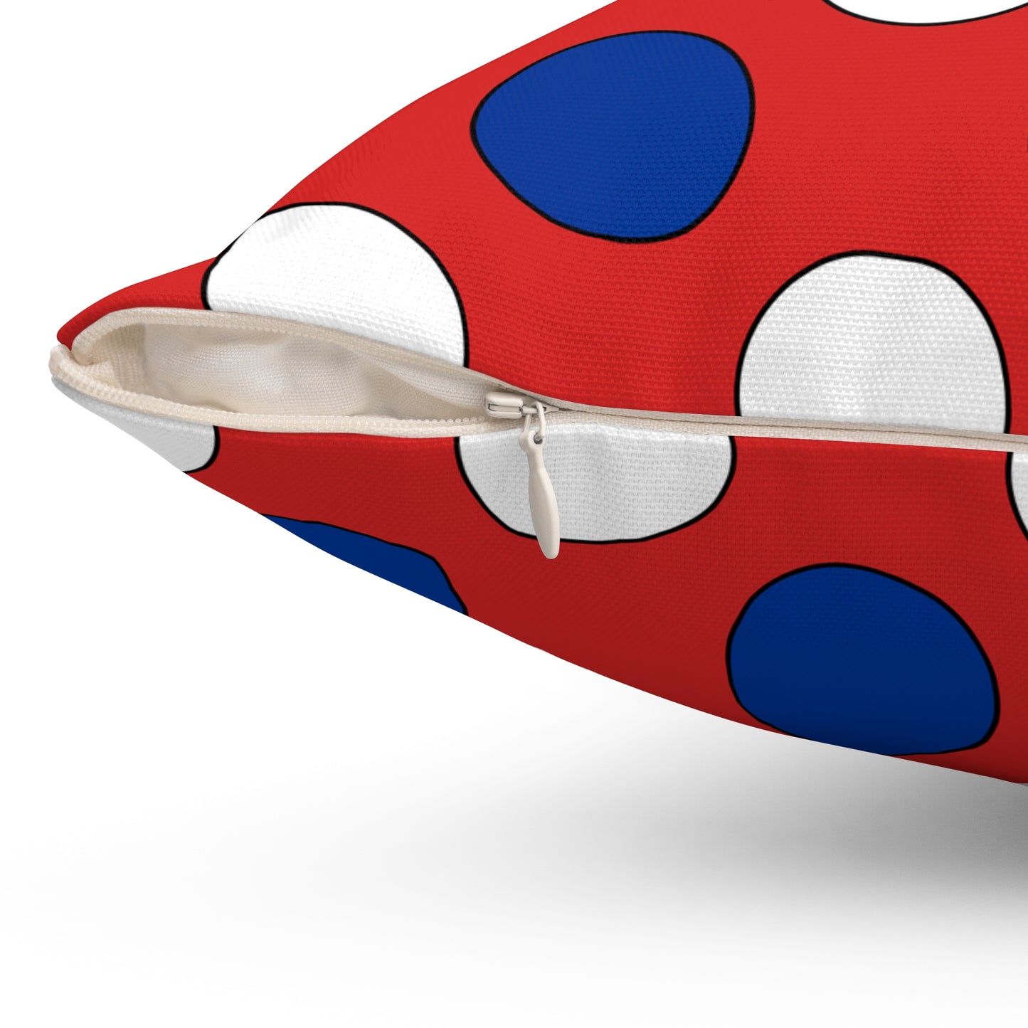Bouvet Island Retro Polka Dots Cushion Pillow